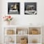 Classic Black Heels & Books with Foil Canvas Wall Art, 16"