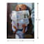 Dog with Newspaper In Bathroom Canvas Wall Art, 12x16
