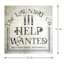 Laundry Help Wanted Canvas Wall Art, 16"