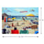 Dog Beach Canvas Wall Art, 16x12