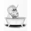 Triceratops In Bathtub Canvas Wall Art, 12x16