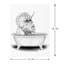 Triceratops In Bathtub Canvas Wall Art, 12x16