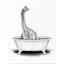 Dinosaur In Bathtub Canvas Wall Art, 12x16