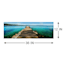 Hues of Blue Canvas Wall Art, 36x12