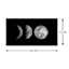 Glass Framed Moon Phases Art, 12x24