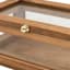 Honeybloom Brown Wood Glass Box, 11x6