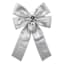 Metallic Silver Jumbo Bow, 36"