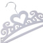 5-Pack Kids Flocked Tiara Hanger, Grey