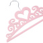 5-Pack Kids Flocked Tiara Hanger, Pink