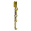 Gold Wreath Hanger with Bells, 14"