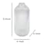 8In Ribbed Clear Short Stem Glass Vase