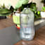 8In Ribbed Clear Short Stem Glass Vase