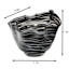 Black & White Wavy Glass Bowl, 7"