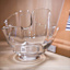 Clear Glass Wavy Bowl, 7"