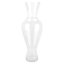31In Clear Glass Hourglass Oversized Vase