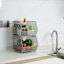 2-Piece Square Silver Metal Pantry Organizer, Small