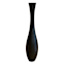 Carved Black Hourglass Oversized Vase, 36"
