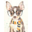 Dog with Scarf Canvas Wall Art, 18x24