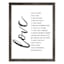 Glass Framed Love Inspirational Wall Sign, 15x19
