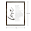 Glass Framed Love Inspirational Wall Sign, 15x19