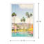 Glass Framed Pool with Palm Trees Framed Print Canvas Wall Art, 16x24