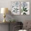 Chambray Botanical Spackled Burlap Canvas Wall Art, 16x24