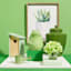 Glass Framed Potted Succulent Wall Art, 17x21