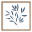 Honeybloom Glass Framed Blue Botanical Print Wall Art, 17"