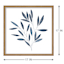 Honeybloom Glass Framed Blue Botanical Print Wall Art, 17"