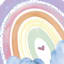 Glass Framed Rainbow Print Wall Art, 17"