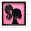 Glass Framed Ponytail Silhouette Wall Art, 13"