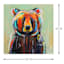Paint Drip Black Bear Canvas Wall Art, 22"