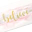 Believe Canvas Wall Sign, 20x8