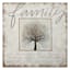 Family Tree Spackled Burlap Canvas Wall Sign, 24"