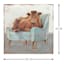 Cow Sitting on Blue Chair Canvas Wall Art, 22"