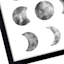 Glass Framed Moon Phases Print Wall Art, 20x20