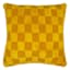 Yellow Check Plush Throw Pillow, 18"
