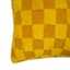 Yellow Check Plush Throw Pillow, 18"