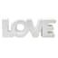 White Ceramic Love Tabletop Sign, 8"