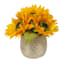 Yellow Sunflower Arrangement in Pot, 11"