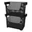 Crossover Weave Stackable Storage Basket, Black