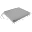 Crosby St. Dark Grey Check Print Outdoor Square Seat Cushion