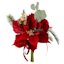 Red Poinsettia, Berry & Pine Bouquet, 15"