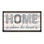 Glass Framed Home Is Where the Heart Is Wall Sign, 26x14