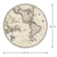 French World Map III Round Canvas Wall Art, 28"