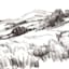 Charcoal Landscape Canvas Wall Art, 28x22