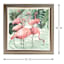 Providence Glass Framed Flamingos Print Wall Art, 30"