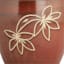 Red Carved Ceramic Outdoor Planter, Large