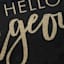 Hello Gorgeous Glittered Glass Coat Canvas Wall Sign, 33x15