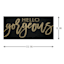 Hello Gorgeous Glittered Glass Coat Canvas Wall Sign, 33x15